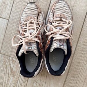 New Balance W size 7.5; M size 6 Brown and Beige Athletic Sneakers